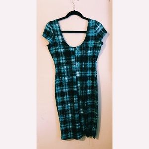 Bailey girl TEAL PLAID DRESS